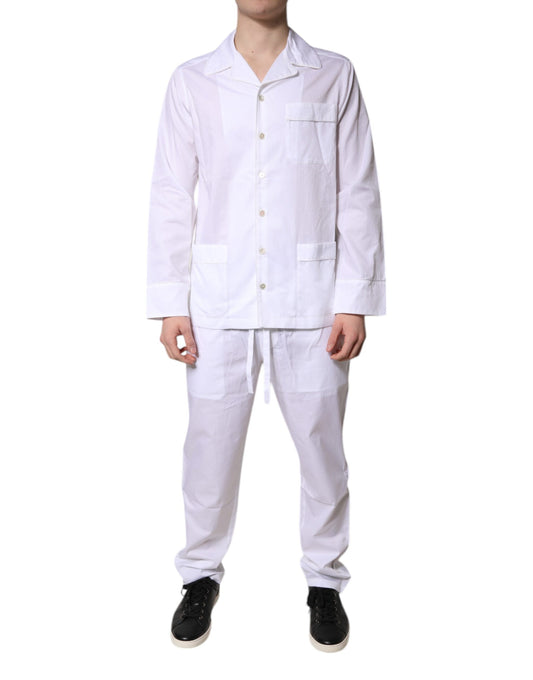 Dolce & Gabbana Men's Cotton Pajamas - White