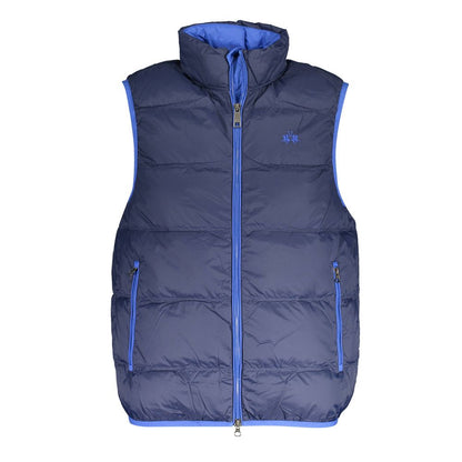 Jacket by La Martina for men in polyamide blue features a smart silhouette, perfectly accentuated by its unique and functional pockets for a smart finish.