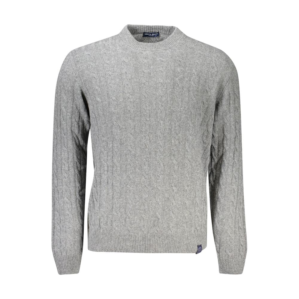 Sweater by North Sails for men in cashmere viscose gray showcases a sumptuous silhouette, artfully finished with a sumptuous crew neckline and long-sleeve for a sophisticated, sumptuous look.