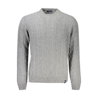 Sweater by North Sails for men in cashmere viscose gray showcases a sumptuous silhouette, artfully finished with a sumptuous crew neckline and long-sleeve for a sophisticated, sumptuous look.