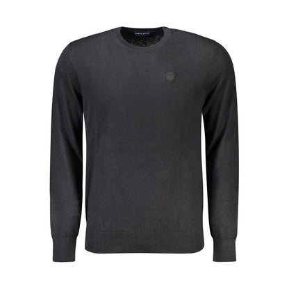 Sweatshirt by North Sails for men in wool cotton black features an provocated silhouette, detailed with a provocated long-sleeve and a refined crew neckline for a sophisticated aesthetic.