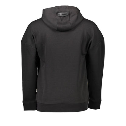 Sweatshirt Hoodie by Plein Sport for men in cotton black & print showcases a city-ready silhouette, artfully detailed with a signature and for a city-ready finish.