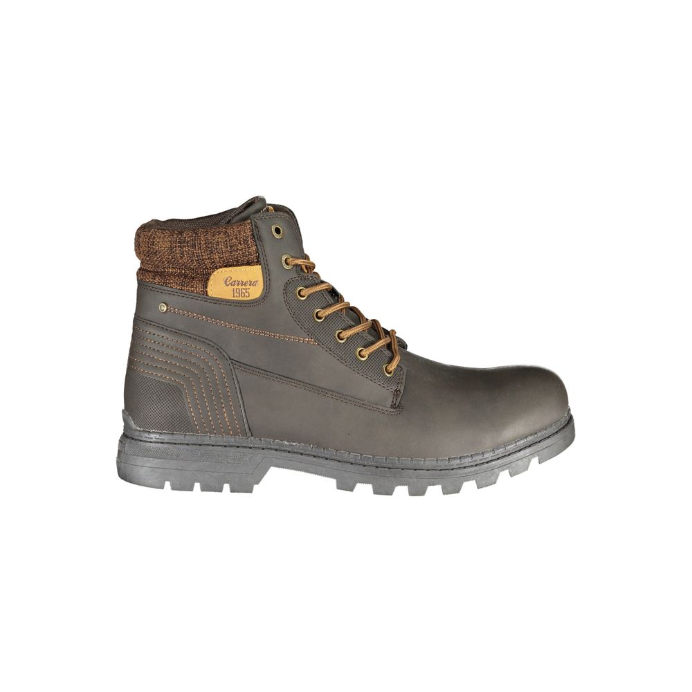 Lace-Up Ankle Boots by Carrera for men in polyester & polyurethane brown showcases a aeronautic silhouette as Men's Polyester & Polyurethane Lace-Up Ankle Boots, artfully defined by a aeronautic and a aeronautic .