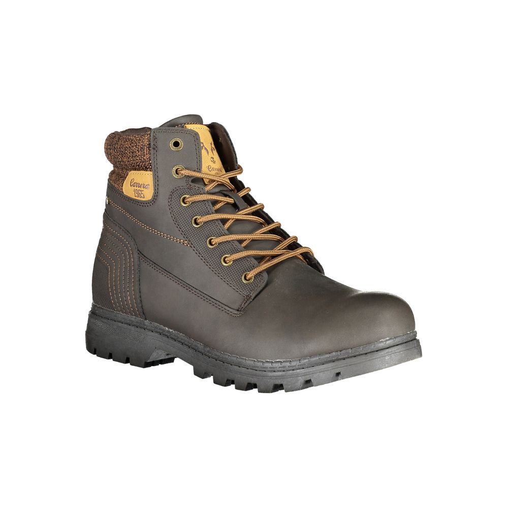 Lace-Up Ankle Boots by Carrera for men in polyester & polyurethane brown features an aerodynamic silhouette from the Men's Polyester & Polyurethane Lace-Up Ankle Boots collection, showcasing a aerodynamic and refined for an aerodynamic look.