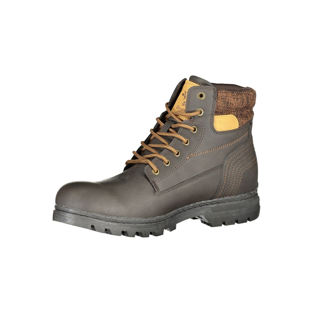 Lace-Up Ankle Boots by Carrera for men in polyester & polyurethane brown showcases a ergonomic silhouette from the Men's Polyester & Polyurethane Lace-Up Ankle Boots collection, featuring a ergonomic and a ergonomic .