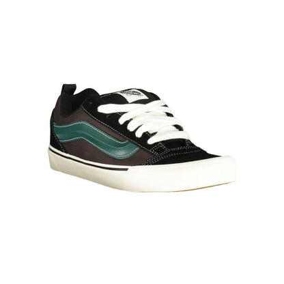 Sneakers by Vans for men in polyester polyethylene leather black & green features an opulent silhouette from the Men's Fashion Polyester Polyethylene Leather Sneakers collection, showcasing a signature fashion style with an opulent finish.