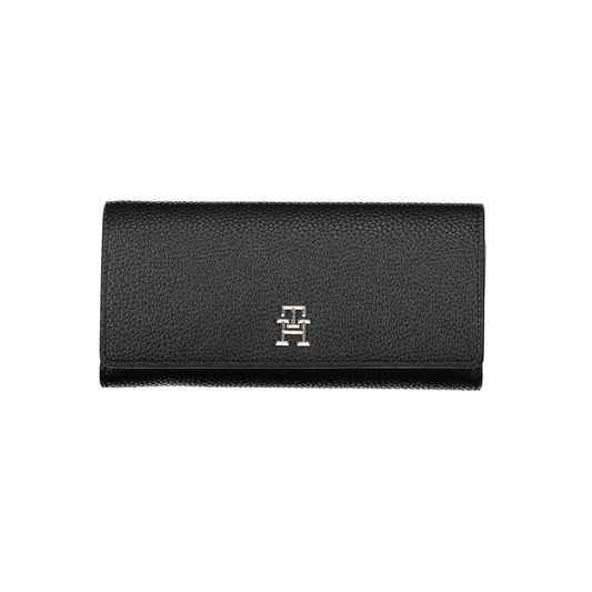 Cardholder Wallet by Tommy Hilfiger for women in polyethylene faux leather black presents a refined silhouette, artfully capturing the essence of the Polyethylene Faux Leather Cardholder Wallet design with sophisticated card-organization coin-purse for a refined look.