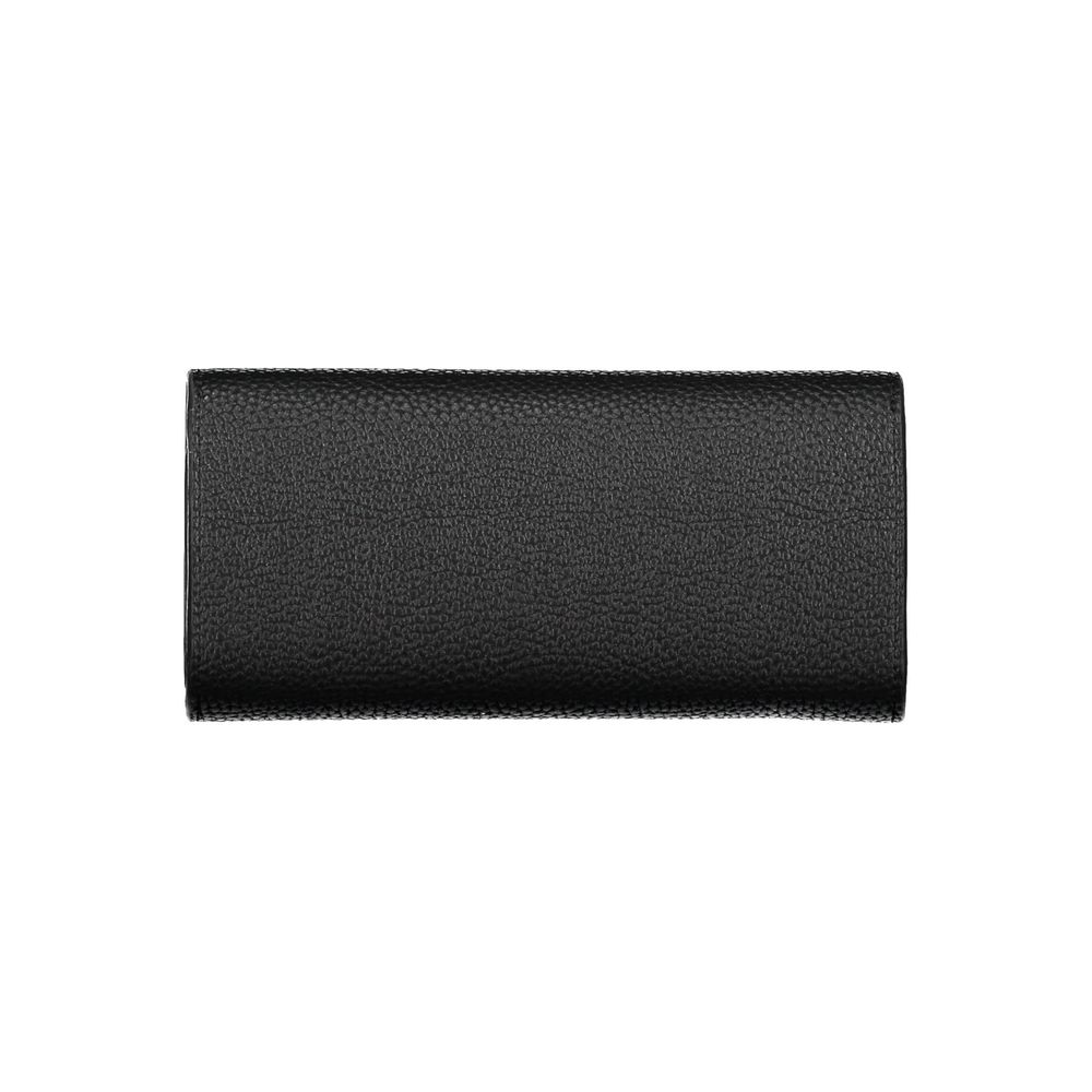 Cardholder Wallet by Tommy Hilfiger for women in polyethylene faux leather black presents a architectural silhouette from the Polyethylene Faux Leather Cardholder Wallet collection, showcasing architectural card-organization coin-purse for a architectural finish.
