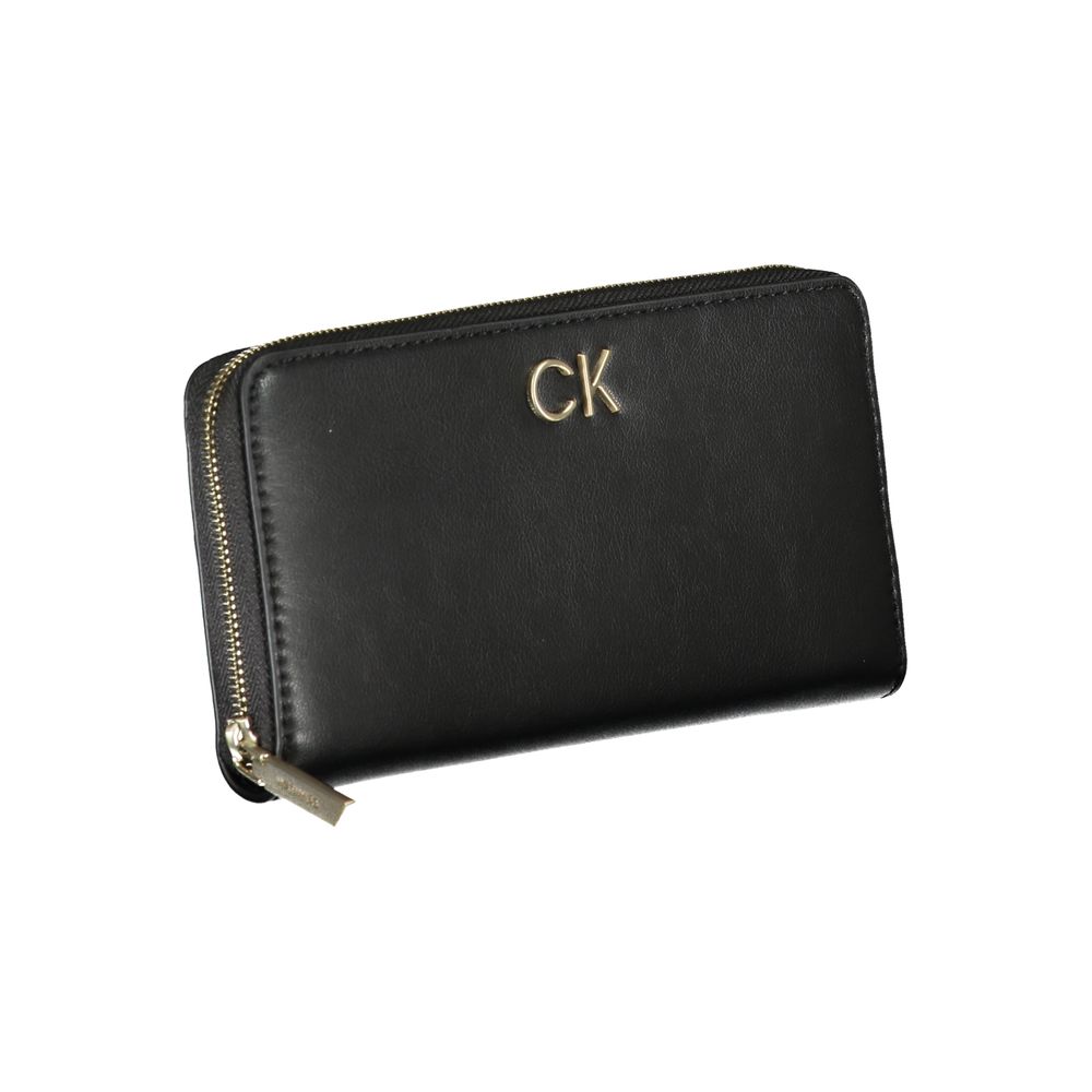 Cardholder Wallet by Calvin Klein for women in polyester & polyethylene black showcases a discerning silhouette, artfully capturing the essence of Polyester & Polyethylene Cardholder Wallet with its functional card-organization rfid-protection eco-friendly coin-purse.