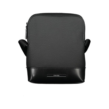Shoulder Bag by Calvin Klein for men in polyester & polyethylene black presents a statuesque silhouette, showcasing a secure zipper and statuesque external-pockets & internal-pockets with versatile shoulder-strap & adjustable-strap for a sophisticated look.