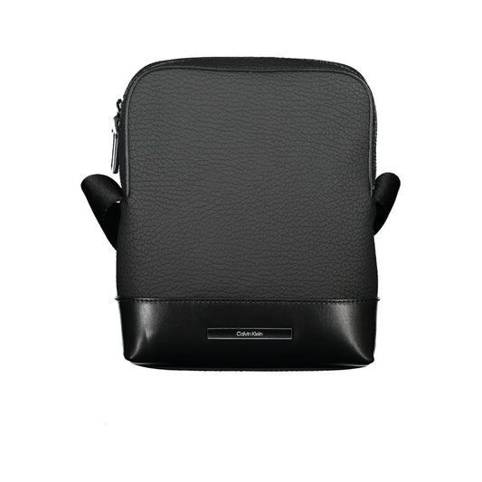 Shoulder Bag by Calvin Klein for men in polyester & polyethylene black presents a statuesque silhouette, showcasing a secure zipper and statuesque external-pockets & internal-pockets with versatile shoulder-strap & adjustable-strap for a sophisticated look.