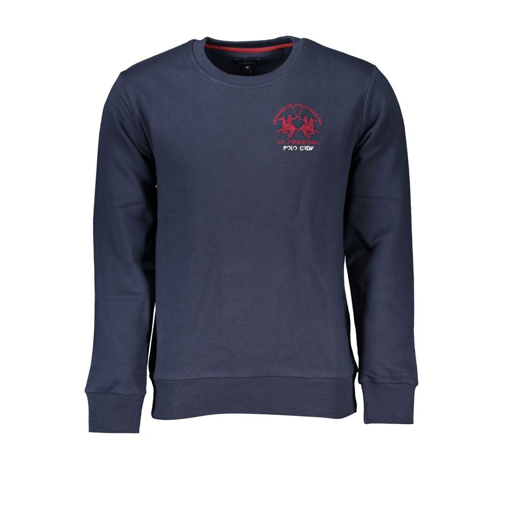 Sweatshirt by La Martina for men in cotton blue features an magnificent silhouette, showcasing a sophisticated and detail for a truly magnificent finish.