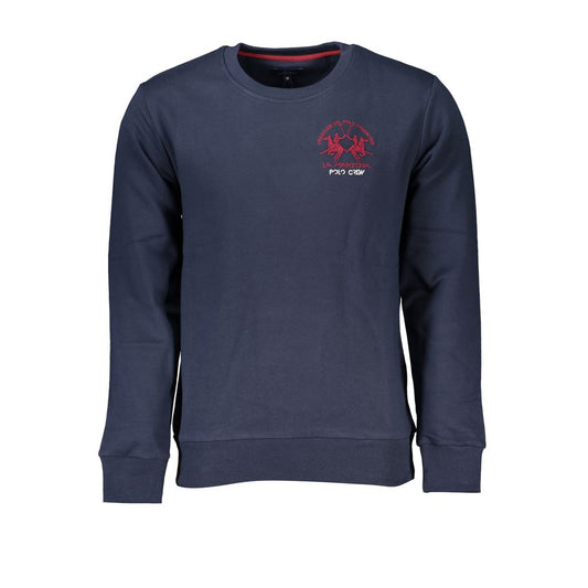 Sweatshirt by La Martina for men in cotton blue features an magnificent silhouette, showcasing a sophisticated and detail for a truly magnificent finish.