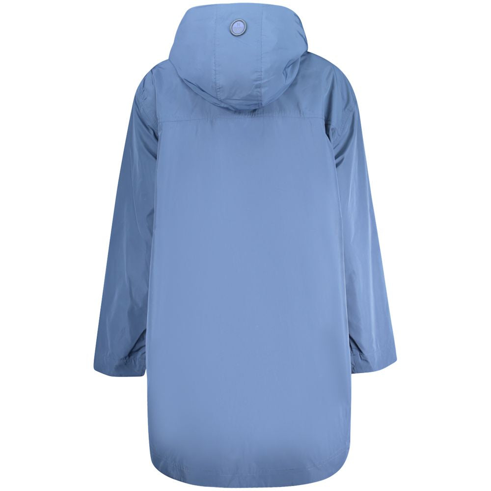 Hooded Parka by North Sails for women in polyester blue & print, presenting a cosy silhouette with distinctive pockets & hooded and a refined hooded neckline.