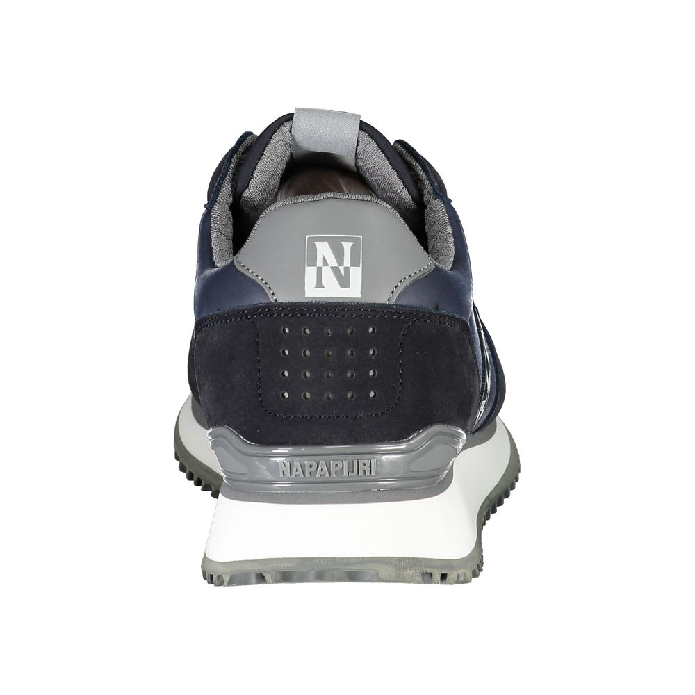 Sneakers by Napapijri for men in polyester & polyethylene blue & signature features an opulent silhouette from the Men's Athletic Polyester & Polyethylene Sneakers collection, showcasing a signature athletic style with an opulent finish.