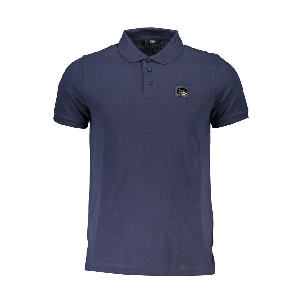 Polo Shirt by Cavalli Class for men in cotton blue showcases a enviable silhouette, featuring a refined and for a enviable finish.