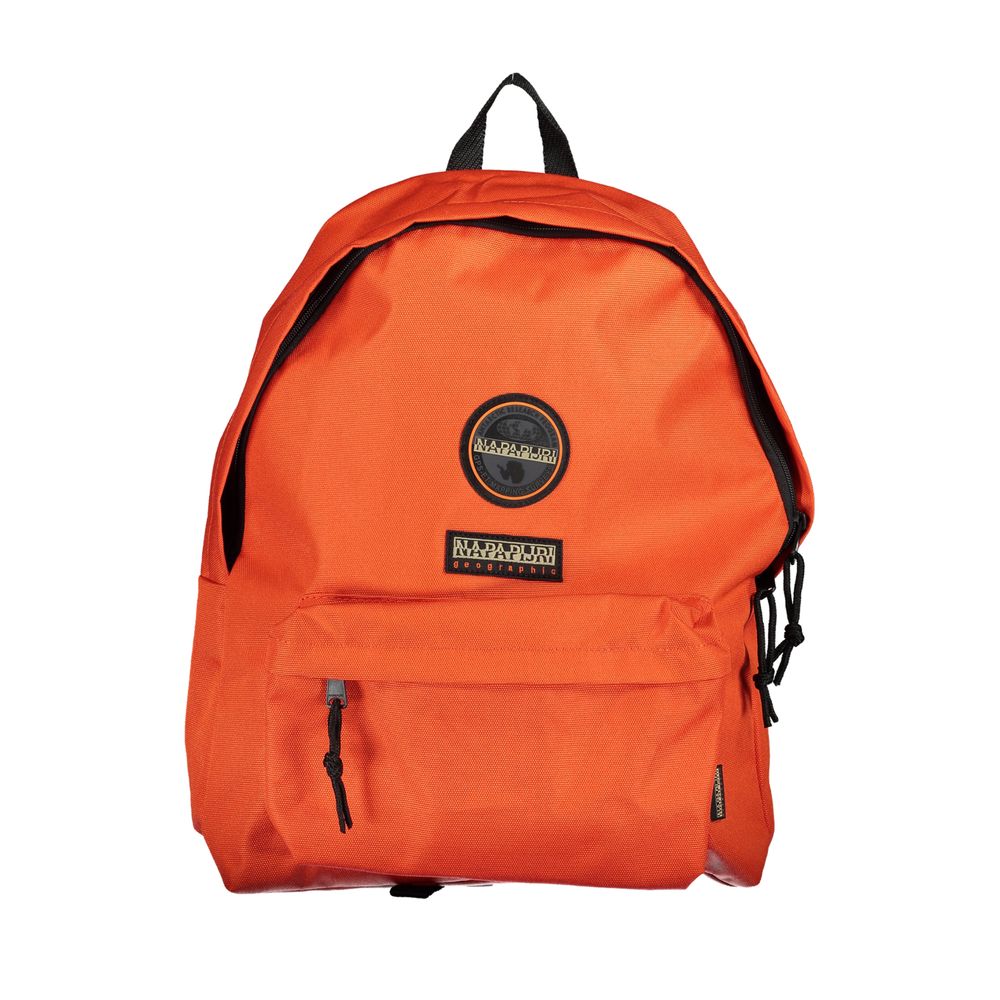 Backpack by Napapijri for men in cotton polyester orange features a stately Explorer Explore Cotton Polyester Backpack design, showcasing a secure zipper, ample external-pockets & internal-pockets, and versatile backpack-strap, adjustable-strap & handle for a stately finish.