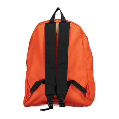 Backpack by Napapijri for men in cotton polyester orange features an stately silhouette from the Explorer Explore Cotton Polyester Backpack range, with a secure zipper, ample external-pockets & internal-pockets, and versatile backpack-strap, adjustable-strap & handle.