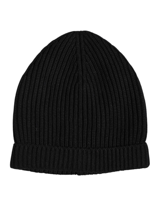 Dolce & Gabbana Cashmere Beanie Hat - Black