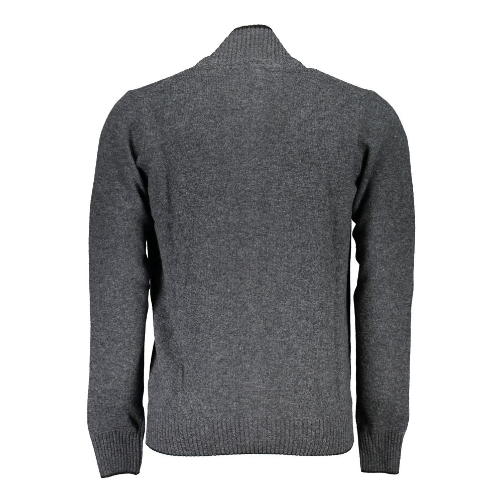 Sweater by North Sails for men in cashmere viscose gray features an tactile silhouette, showcasing a sophisticated and tactile for a refined finish.