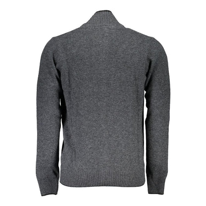 Sweater by North Sails for men in cashmere viscose gray features an tactile silhouette, showcasing a sophisticated and tactile for a refined finish.