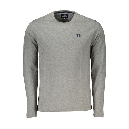T-Shirt by La Martina for men in cotton gray features a plush silhouette, showcasing a sophisticated crew neckline and for a truly plush finish.