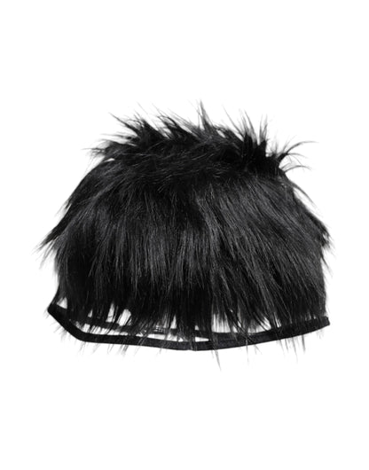 Dolce & Gabbana Faux Fur Bucket Hat - Black