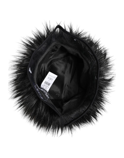 Dolce & Gabbana Faux Fur Bucket Hat - Black