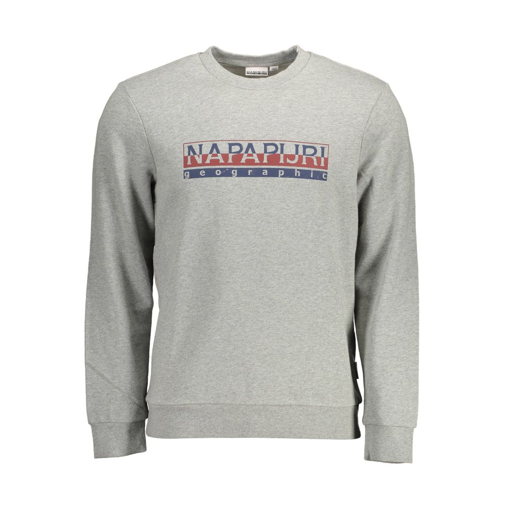 Sweatshirt Sweater by Napapijri for men in cotton gray showcases an masterful silhouette, artfully detailed with a masterful round neckline and for a sophisticated, premium finish.