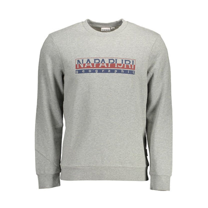 Sweatshirt Sweater by Napapijri for men in cotton gray showcases an masterful silhouette, artfully detailed with a masterful round neckline and for a sophisticated, premium finish.