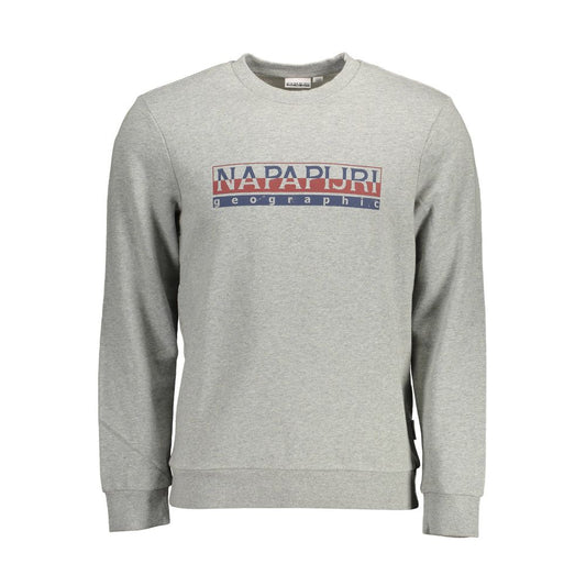 Sweatshirt Sweater by Napapijri for men in cotton gray showcases an masterful silhouette, artfully detailed with a masterful round neckline and for a sophisticated, premium finish.