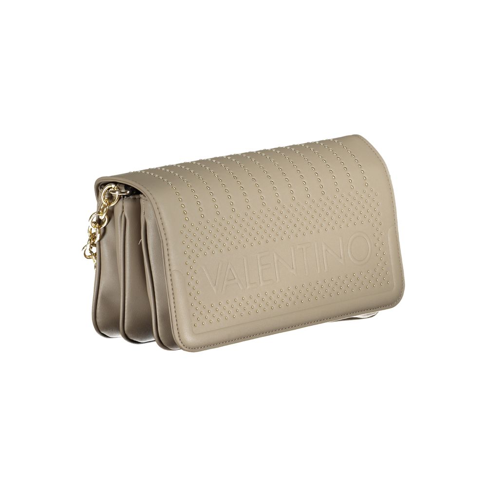 Shoulder Convertible Handbag by Mario Valentino for women in polyethylene faux leather beige presents a enviable design with a secure zipper, ample built-in-compartments & internal-pockets, and versatile shoulder-strap & adjustable-strap for a sophisticated look.