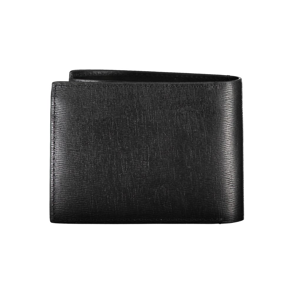 Wallet by Calvin Klein for men in polyester leather black presents a refined silhouette, artfully capturing the essence of the Polyester Leather Wallet design with sophisticated rfid-protection eco-friendly coin-purse for a refined look.