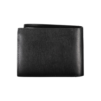 Wallet by Calvin Klein for men in polyester leather black presents a refined silhouette, artfully capturing the essence of the Polyester Leather Wallet design with sophisticated rfid-protection eco-friendly coin-purse for a refined look.