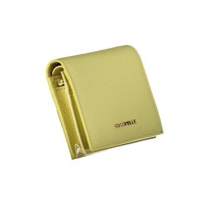 Wallet by Coccinelle for women in leather yellow showcases a discerning silhouette, artfully capturing the essence of Leather Wallet with its functional coin-purse.