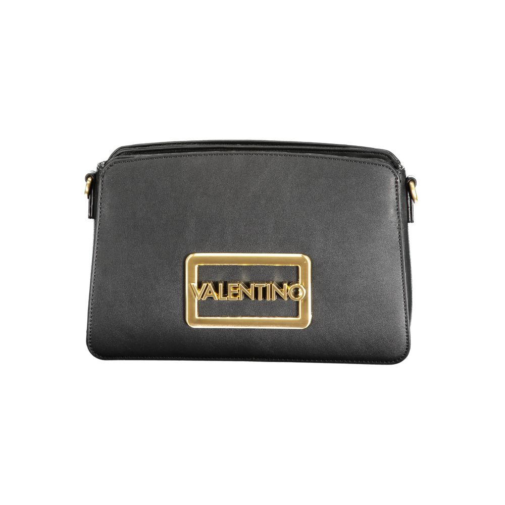 This Handbag by Mario Valentino for women in polyethylene and black presents a sculptural silhouette featuring a secure snap & zipper, ample built-in-compartments & internal-pockets, and versatile shoulder-strap, adjustable-strap & handle for a sculptural finish.