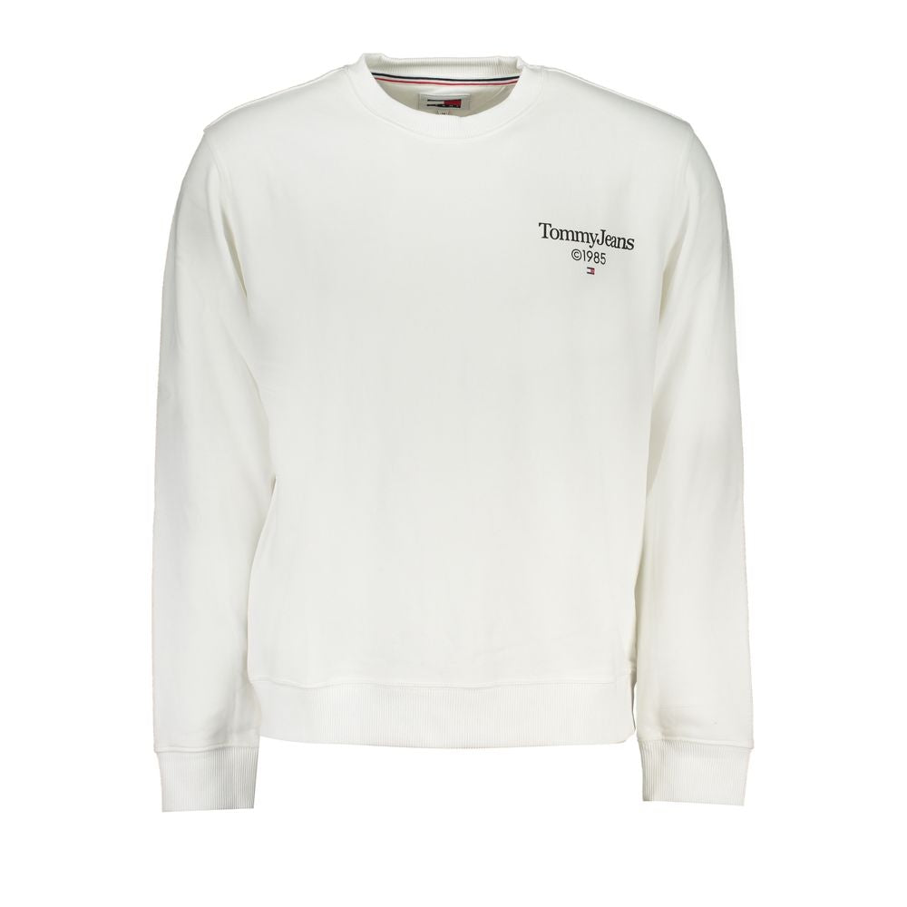 Sweatshirt by Tommy Hilfiger for men in cotton white & print features an provocated silhouette, detailed with a provocated long-sleeve and a refined crew neckline for a sophisticated aesthetic.