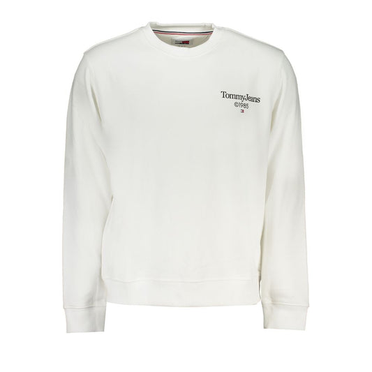 Sweatshirt by Tommy Hilfiger for men in cotton white & print features an provocated silhouette, detailed with a provocated long-sleeve and a refined crew neckline for a sophisticated aesthetic.