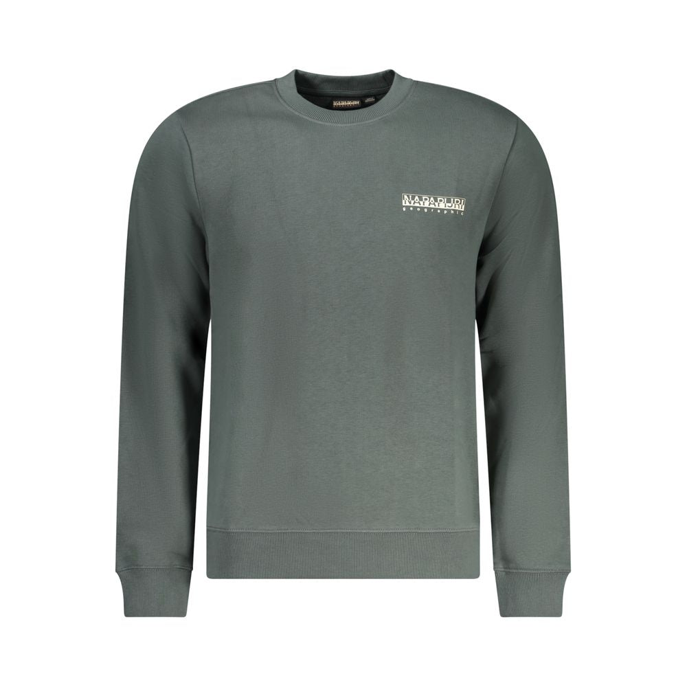 Sweatshirt by Napapijri for men in cotton green & print features an enviable silhouette, showcasing a premium long-sleeve and refined crew neckline for a truly enviable finish.