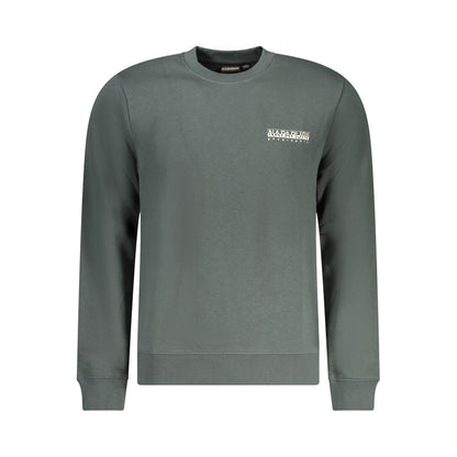 Sweatshirt by Napapijri for men in cotton green & print features an enviable silhouette, showcasing a premium long-sleeve and refined crew neckline for a truly enviable finish.