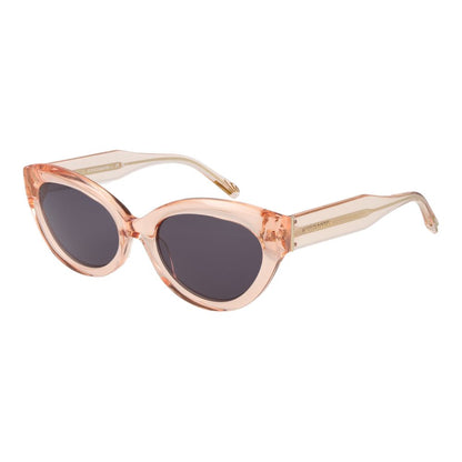 This Sunglasses by Scotch & Soda for women in acetate pink presents a sumptuous silhouette, showcasing a sumptuous full-rim cat-eye frame design in rose coloured frame and high-performance non-polarized category-3-dark-tint lens.