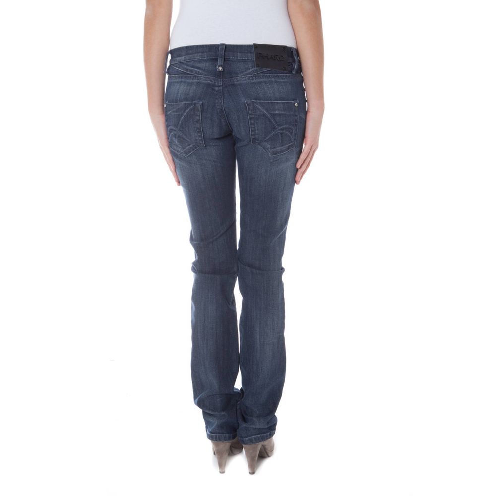 Phard Blue Faded Cotton Low Rise Jeans