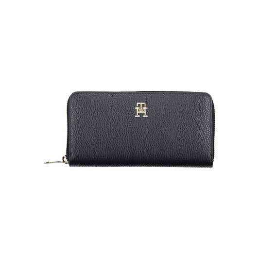 Tommy Hilfiger Polyethylene Faux Leather Cardholder Wallet - Blue