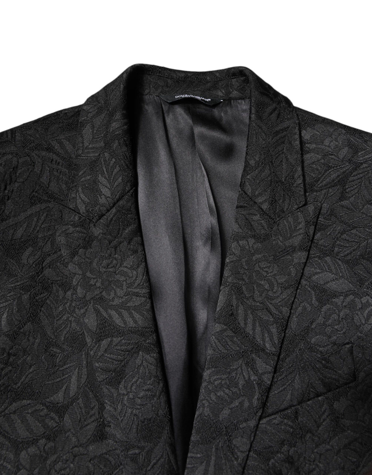 Dolce & Gabbana Men's Single Breasted Polyester Viscose Silk & Acetate Blazer - Black