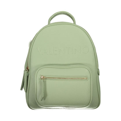 Backpack by Mario Valentino for women in faux pebbled leather green features an stately silhouette from the Faux Pebbled Leather Backpack range, with a secure zipper, ample built-in-compartments, external-pockets & internal-pockets, and versatile handle, backpack-strap & adjustable-strap.