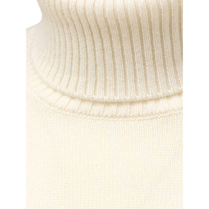Sweater by Cruciani for men in cashmere white features an polished silhouette, showcasing refined and a sophisticated turtle neckline for a truly polished finish.