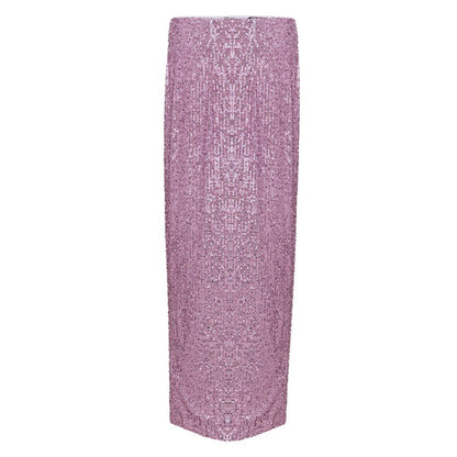Skirt by Tom Ford for women in polyester sequins pink & purple features a captivating silhouette, showcasing the captivating Women's Pencil Polyester Sequins Skirt design with a sophisticated for a captivating look.