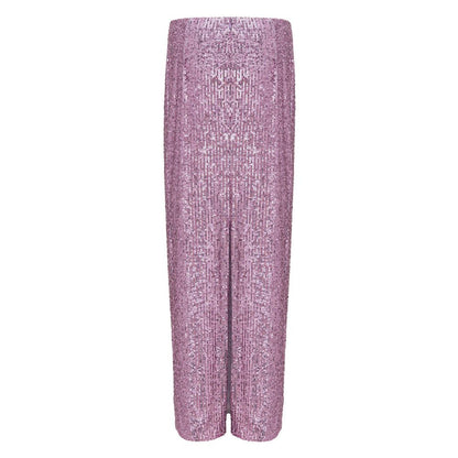 Skirt by Tom Ford for women in polyester sequins pink & purple showcases a sultry silhouette, elegantly defined by its and the sophisticated sultry design of the Women's Pencil Polyester Sequins Skirt.
