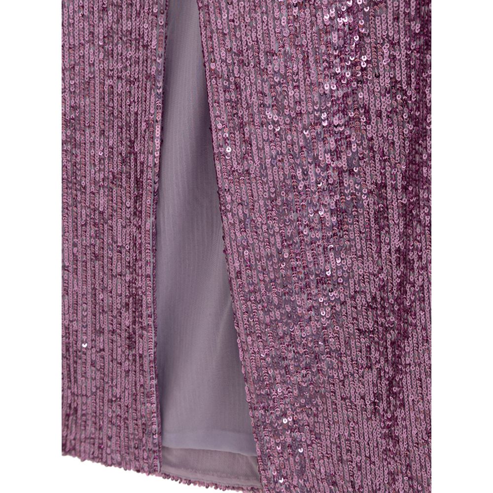 Skirt by Tom Ford for women in polyester sequins pink & purple showcases a dramatic silhouette, artfully capturing the essence of the Women's Pencil Polyester Sequins Skirt in a dramatic cut for a refined look.