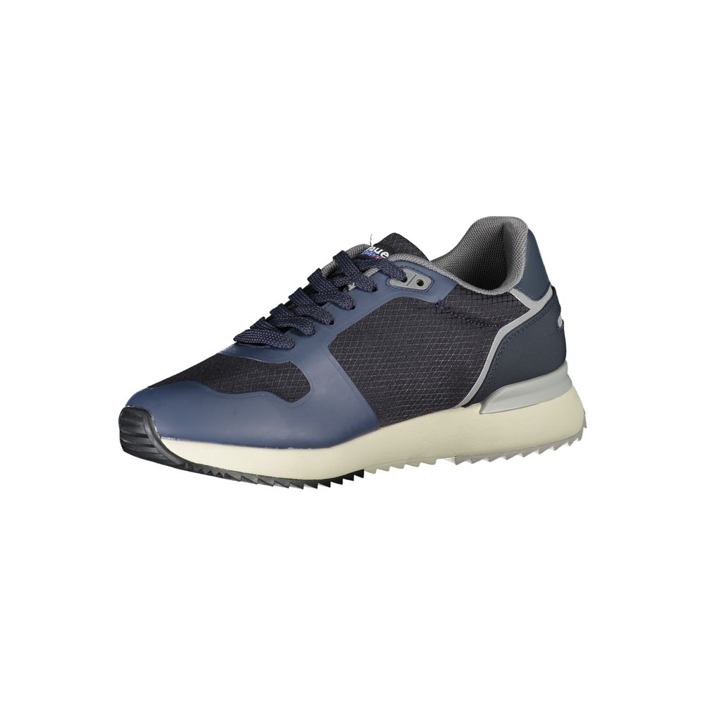 Sneakers by Blauer for men in polyester polyethylene leather blue features an sumptuous design from the Men's Fashion Polyester Polyethylene Leather Sneakers collection, highlighting a sumptuous fashion style for a premium, high-fashion look.